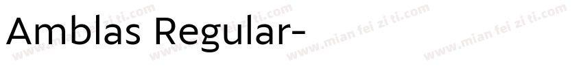 Amblas Regular字体转换